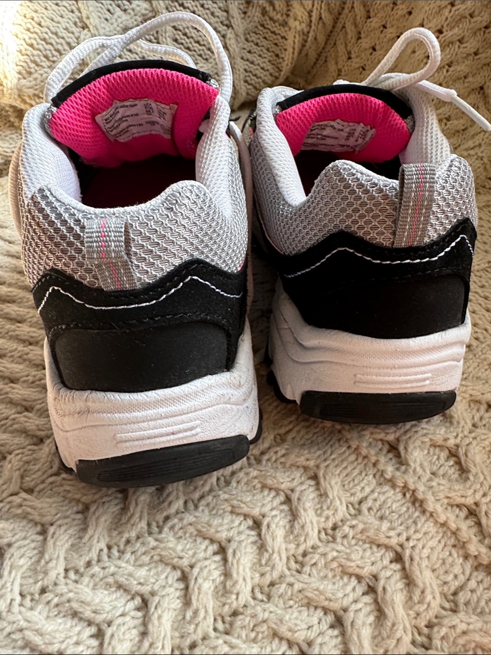 Champion Women's Black and Pink Athletic Sneakers with White Laces - Picture 4 of 5